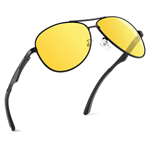 GQUEEN Pilotenbrille Herren Polarisiert Piloten Sonnenbrille UV400 Pilot Flieger Damen,MOS1 von GQUEEN