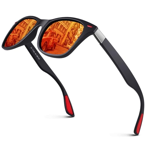 GQUEEN Sonnenbrille Herren Damen Polarisierte Leichtgewicht Rechteck 100% UV Schutz von GQUEEN