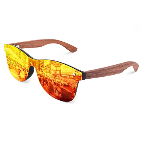 GQUEEN Sonnenbrille Holz Herren Damen Polarisierte Retro UV400 GQUEEN Sonnenbrille Holz Herren Damen Polarisierte Retro UV400 von GQUEEN