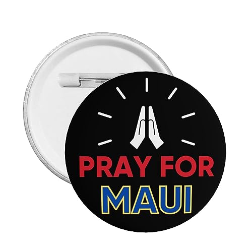 1 Stück Pray For Maui Hawaii Button Pins Maui Hawaii Starker Button Pin God Bless Hawaii Pin I Stand With Hawaii Runder Anstecker für Kleidung Tasche Hut Accessoires von GQWJKSZ