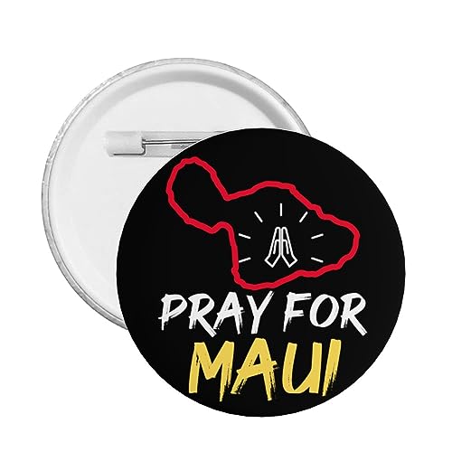 1 Stück Pray For Maui Hawaii Button Pins Maui Hawaii Starker Button Pin God Bless Hawaii Pin I Stand With Hawaii Runder Anstecker für Kleidung Tasche Hut Accessoires von GQWJKSZ