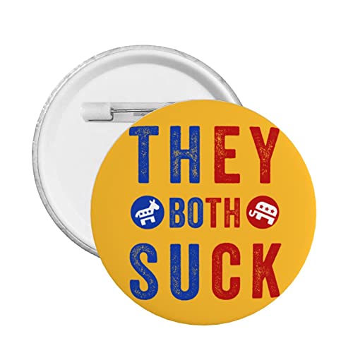 Anti-Politik, sie sind beide scheiße Button Pins Keine Politik Anti-politische Freihandelszonen-Pins Defund Abolish Politicians Runde Abzeichen für Kleidung Tasche Hut Zubehör von GQWJKSZ