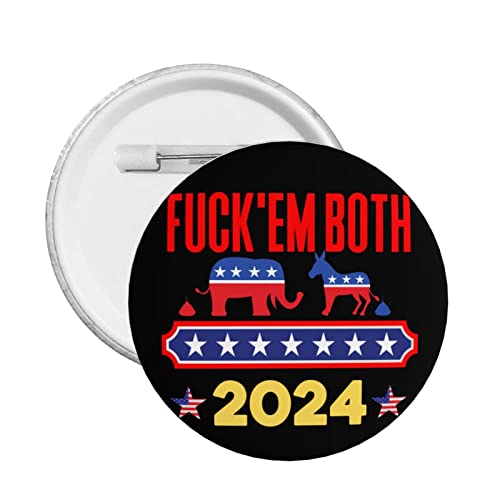 Anti-Politik, sie sind beide scheiße Button Pins Keine Politik Anti-politische Freihandelszonen-Pins Defund Abolish Politicians Runde Abzeichen für Kleidung Tasche Hut Zubehör von GQWJKSZ