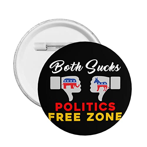 Anti-Politik, sie sind beide scheiße Button Pins Keine Politik Anti-politische Freihandelszonen-Pins Defund Abolish Politicians Runde Abzeichen für Kleidung Tasche Hut Zubehör von GQWJKSZ