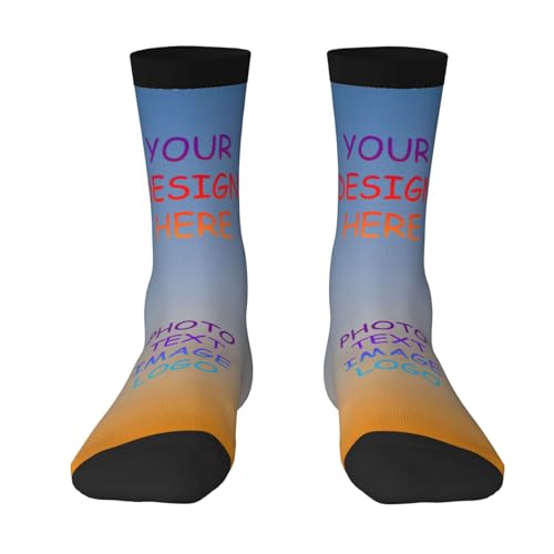 GQWJKSZ Benutzerdefinierte personalisierte Socken mit Foto, Text, Bild, Logo und Bild für Männer und Frauen, Unisex, maßgeschneiderte Neuheitssocken von GQWJKSZ