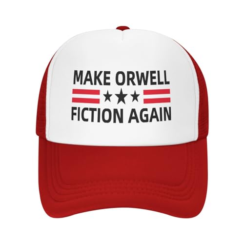 GQWJKSZ Make Orwell Fiction Again Baseballkappe aus Netzstoff für Erwachsene, Herren und Damen von GQWJKSZ