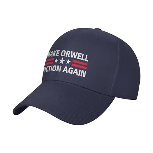 GQWJKSZ Make Orwell Fiction Again Hut Herren Damen Baseball Cap Trucker Hat Schwarz von GQWJKSZ