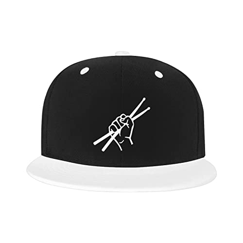 Verstellbare Mütze für Männer und Frauen, Drumsticks Drummer Unisex Hip Hop Baseball Cap Trucker Dad Hats von GQWJKSZ