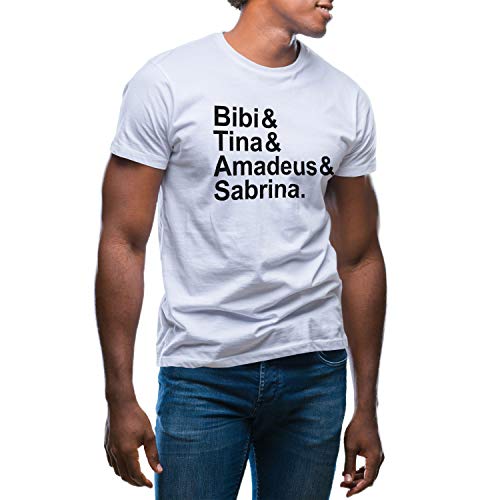 Bibi & Tina & Amadeus & Sabrina Herren Weißes T-Shirt Size L von GR8Shop