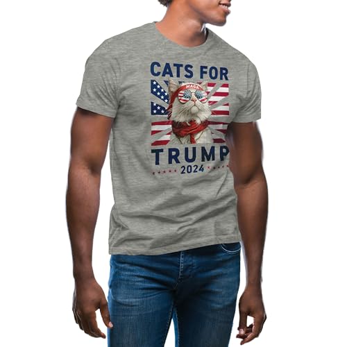 Cats for Donald Trump MAGA Rally Shooting Donald Herren Grau T-Shirt Size M von GR8Shop