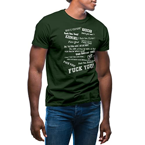 Fuck You Tony and Ezekiel Meme Herren Militärgrün T-Shirt Size XL von GR8Shop