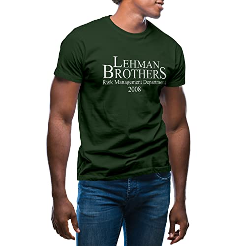 Lehman Brothers Risk Management Department 2008 2022 Herren Militärgrün T-Shirt Size L von GR8Shop