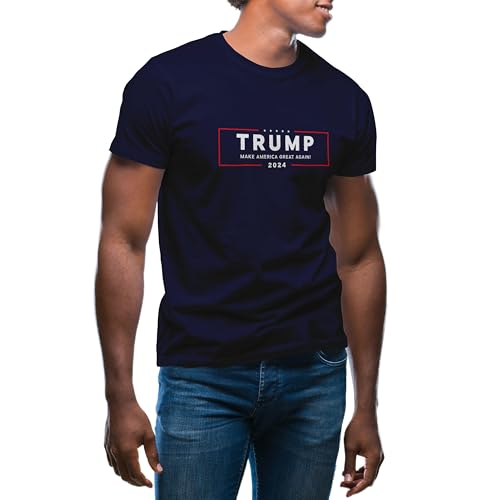 Make America Great Again Vote for Trump President 2024 Herren Marineblaues T-Shirt Size XXL von GR8Shop