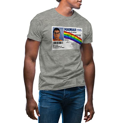 McLovin Driver Licence Hawaii Inspired Superbad Herren Grau T-Shirt Size L von GR8Shop