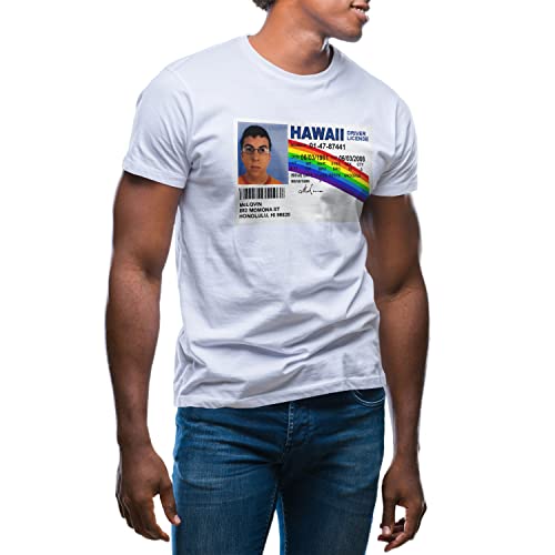 McLovin Driver Licence Hawaii Inspired Superbad Herren Weißes T-Shirt Size XL von GR8Shop