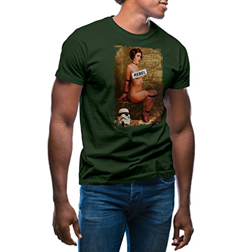 Princess Leia Rebel Herren Militärgrün T-Shirt Size XL von GR8Shop