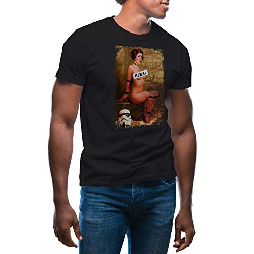 Princess Leia Rebel Herren schwarz T-Shirt Size XL von GR8Shop