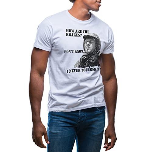 Steve McQueen How Are Your Breaks | Herren Weißes T-Shirt Size XL von GR8Shop