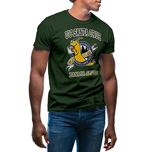 UC Santa Cruz Pulp Fiction Banana Slugs Herren Militärgrün T-Shirt Size XL von GR8Shop
