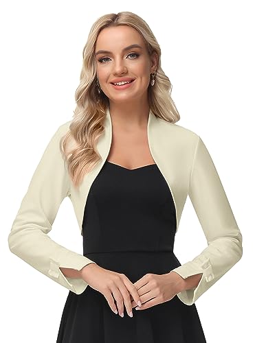 Aprikose Cardigan Damen Jacke elegant Boleros für Damen DECl521-3 2XL von GRACE KARIN