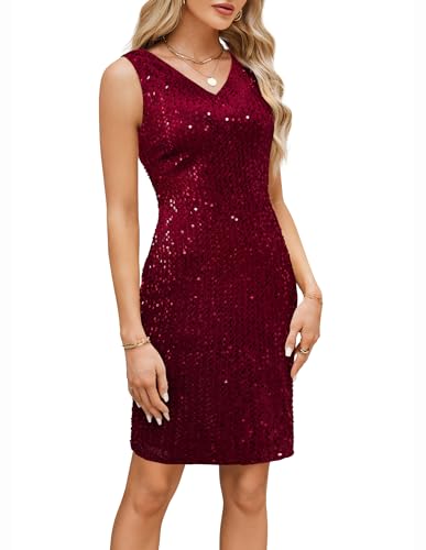 GRACE KARIN 1950er Damen Cocktailkleid Perlen Etui Bodycon Kleid Elegant Kleider CL289-4 M von GRACE KARIN