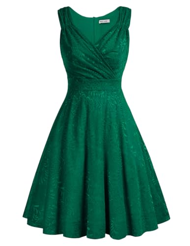 GRACE KARIN 1950er Kleid Damen cocktailkleid ärmellos a Linie Kleid Vintage Kleid elegant Kleider CL645-12 L von GRACE KARIN