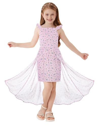 GRACE KARIN Blumenmädchen Hochzeits Brautjungfern Kleid Vater-Tochter Tanz Kostüm Schaulaufen Ballkleid Rosa 8-10 Jahre von GRACE KARIN