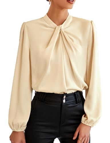 GRACE KARIN Damen Herbst Casual Urlaub Bluse Langarm bequem Aprikose top CL2199-3 2XL GRACE KARIN Damen Herbst Casual Urlaub Bluse Langarm bequem Aprikose top CL2199-3 2XL von GRACE KARIN