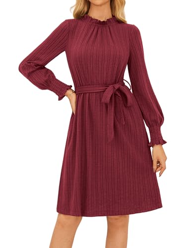 GRACE KARIN Cocktailkleider Damen Minikleid Hohe Taille Festlich Kleid Freizeitkleid Kurz Winterkleid Boho Kleidung Weinrot XXL GRACE KARIN Cocktailkleider Damen Minikleid Hohe Taille Festlich Kleid Freizeitkleid Kurz Winterkleid Boho Kleidung Weinrot XXL von GRACE KARIN