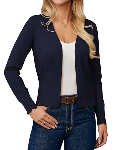 GRACE KARIN Damen Cardigan Elegant V Ausschnitt Langarm Knopf Warm Strickjacke GRACE KARIN Damen Cardigan Elegant V Ausschnitt Langarm Knopf Warm Strickjacke von GRACE KARIN