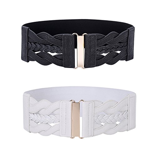 GRACE KARIN Damen Elastischer Vintage Gürtel Stretchy Retro Breite Taille Cinch Gürtel - mehrfarbig - X-Large von GRACE KARIN