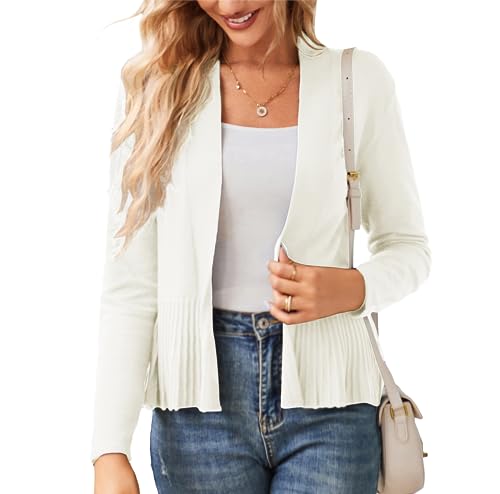 GRACE KARIN Damen Elegant Offnen Vorderseiter Strickjacke Lange Ärmel Bequem Täglich Candigan Female Tunika mit Elastischem Saum mit Raffung GRACE KARIN Damen Elegant Offnen Vorderseiter Strickjacke Lange Ärmel Bequem Täglich Candigan Female Tunika mit Elastischem Saum mit Raffung von GRACE KARIN