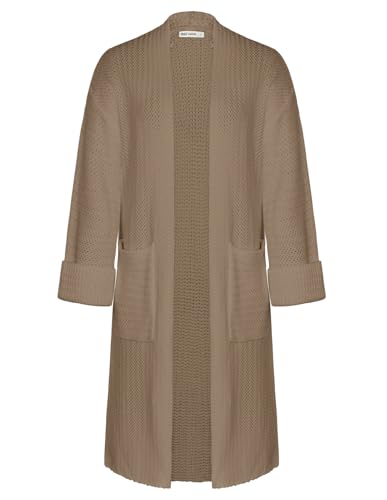 GRACE KARIN Damen Langarm Oversize Cardigan Open Front Lang Grobstrick Strickjacke Gestrickt Sweater mit Taschen XL Khaki von GRACE KARIN