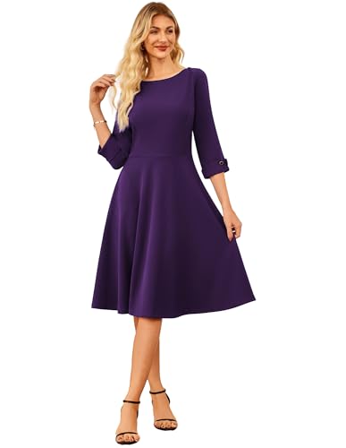 GRACE KARIN Damen Sommerkleid 3/4 Ärmel A-Linie Midikleid U-Boot-Ausschnitt Schickes Abendkleid Rosa M GRACE KARIN Damen Sommerkleid 3/4 Ärmel A-Linie Midikleid U-Boot-Ausschnitt Schickes Abendkleid Rosa M von GRACE KARIN