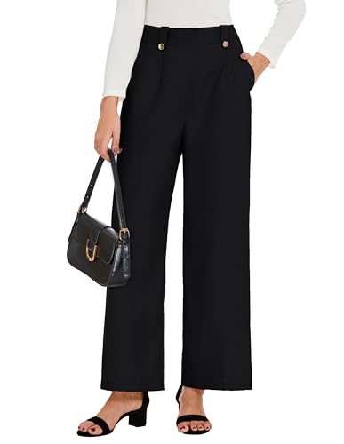 GRACE KARIN Damen Taille Dehnbar Weites Bein Lang Lounge Palazzo Hose mit Taschen Schwarz M GRACE KARIN Damen Taille Dehnbar Weites Bein Lang Lounge Palazzo Hose mit Taschen Schwarz M von GRACE KARIN