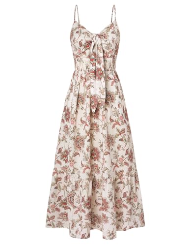 GRACE KARIN Damen Übergröße Lockere Passform Strandkleid Ladies Geraffte Hohe Taille Kurzarm Blumenkleid Vintage Mittelalter Kleid Rote Blume-Aprikose L GRACE KARIN Damen Übergröße Lockere Passform Strandkleid Ladies Geraffte Hohe Taille Kurzarm Blumenkleid Vintage Mittelalter Kleid Rote Blume-Aprikose L von GRACE KARIN