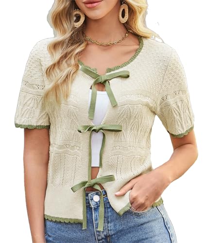 GRACE KARIN Damen Vintage 1950er Strickjacke Basic Rundhals Cardigan Open Front Strickjacke Party Bolero Shrugs Aprikose XXL GRACE KARIN Damen Vintage 1950er Strickjacke Basic Rundhals Cardigan Open Front Strickjacke Party Bolero Shrugs Aprikose XXL von GRACE KARIN