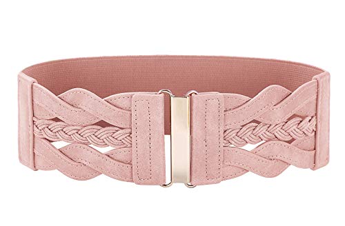 GRACE KARIN Damen elastischer Vintage-Gürtel, dehnbar, Retro-Gürtel - Pink - X-Large GRACE KARIN Damen elastischer Vintage-Gürtel, dehnbar, Retro-Gürtel - Pink - X-Large von GRACE KARIN