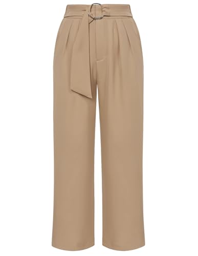 GRACE KARIN Elegante Casual Streetwear Hosen mit Taschen Damen Sommerhose Freizeithose 14 Khaki von GRACE KARIN