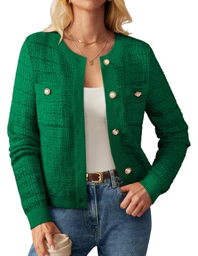 GRACE KARIN Gestrickte Jacke Damen Langarm Strickjacken Knöpfe Lässig Täglich Ausflug Strickjacken Business Oberbekleidung Grün XXL GRACE KARIN Gestrickte Jacke Damen Langarm Strickjacken Knöpfe Lässig Täglich Ausflug Strickjacken Business Oberbekleidung Grün XXL von GRACE KARIN