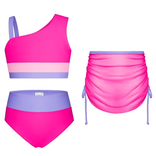 GRACE KARIN Kinder Bademode 3-teilig Bikini Badeshorts Rock Strand Badebekleidung Rosa Rot 12 Jahre GRACE KARIN Kinder Bademode 3-teilig Bikini Badeshorts Rock Strand Badebekleidung Rosa Rot 12 Jahre von GRACE KARIN