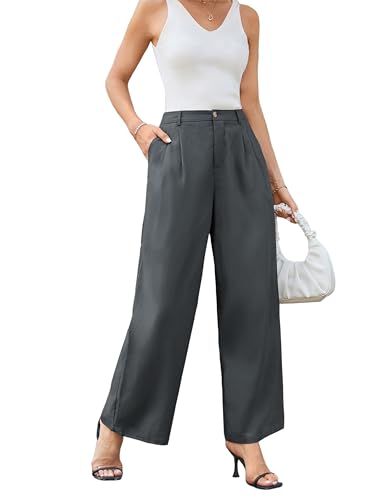 GRACE KARIN Kurze Damenhose Aus Leinen mit Weitem Bein Und Elastischem Rücken Dunkelgrau XXL GRACE KARIN Kurze Damenhose Aus Leinen mit Weitem Bein Und Elastischem Rücken Dunkelgrau XXL von GRACE KARIN