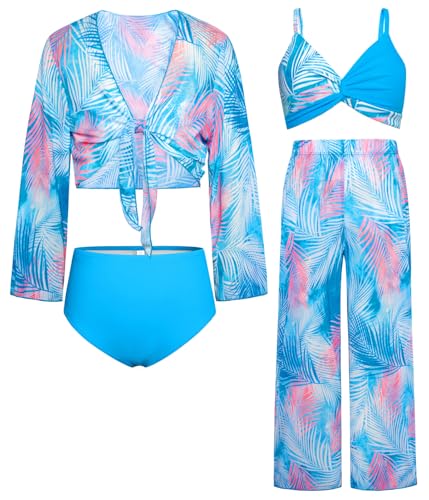 Mädchen Badeanzug Rash Guards Schwimmanzug Langarm Oberbekleidung Bademode Lila 8 Jahre von GRACE KARIN