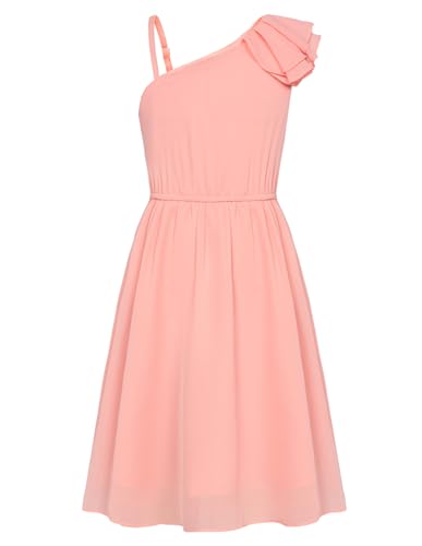 GRACE KARIN Mädchen Kleid 116 Kinder Festliches Sommer Prinzessin Hochzeit Blumenmädchen Party Einschulung Kleid Rosa 122 von GRACE KARIN