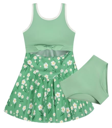 GRACE KARIN Mädchen Schwimmanzug Zweiteilig Ärmellos A-Linie Kleid mit Höschen Grün 10-12 Jahre GRACE KARIN Mädchen Schwimmanzug Zweiteilig Ärmellos A-Linie Kleid mit Höschen Grün 10-12 Jahre von GRACE KARIN