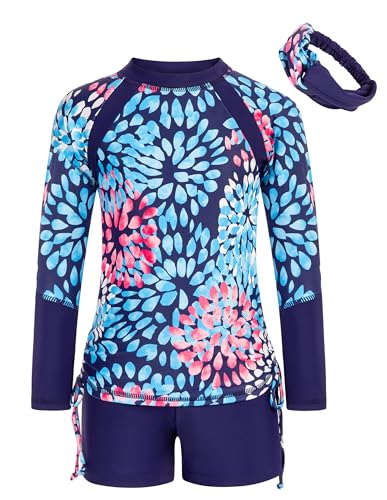 GRACE KARIN Mädchen Sweet Blumen Bunt Eleganz Modern Badeanzug Langärmlige Badeoberteile + Slips + Haarband Dunkelblau 5-6 Jahre GRACE KARIN Mädchen Sweet Blumen Bunt Eleganz Modern Badeanzug Langärmlige Badeoberteile + Slips + Haarband Dunkelblau 5-6 Jahre von GRACE KARIN