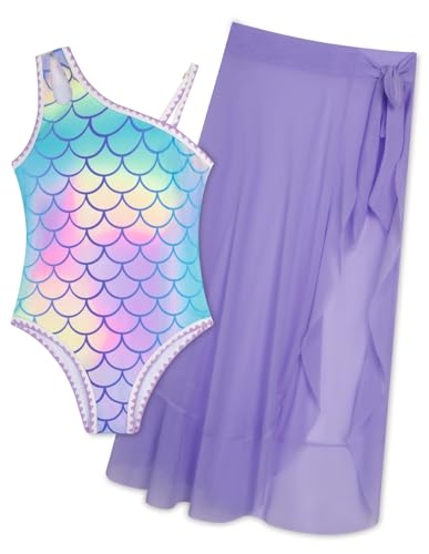 GRACE KARIN Mädchen Zweiteiliger Badeanzug Asymmetrisch Einschultriger Bademode mit Netzrock Lila 8-10 Jahre GRACE KARIN Mädchen Zweiteiliger Badeanzug Asymmetrisch Einschultriger Bademode mit Netzrock Lila 8-10 Jahre von GRACE KARIN