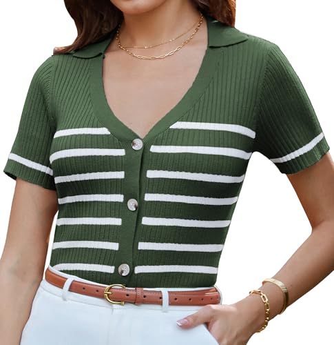 GRACE KARIN Sommer-Strickjacke Für Damen Kurzärmelig Leicht Bolero Vorne Offen Armeegrün XL GRACE KARIN Sommer-Strickjacke Für Damen Kurzärmelig Leicht Bolero Vorne Offen Armeegrün XL von GRACE KARIN