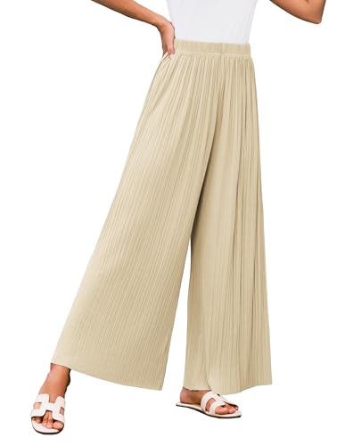 GRACE KARIN Women Weiter Beinschnitt Hose Sommer Leicht Dünne Hosen Casual Locker Stoffhose Khaki XL GRACE KARIN Women Weiter Beinschnitt Hose Sommer Leicht Dünne Hosen Casual Locker Stoffhose Khaki XL von GRACE KARIN