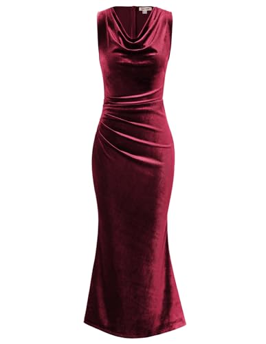 GRACE KARIN Damen Maxi Dress Lang Brautjungfernkleider Ärmellos Abendkleid Rotwein Größe 48 GRACE KARIN Damen Maxi Dress Lang Brautjungfernkleider Ärmellos Abendkleid Rotwein Größe 48 von GRACE KARIN